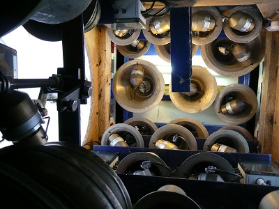 The 26 bells in the Brewhouse Belfry